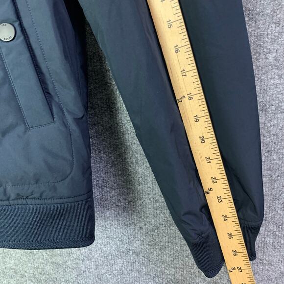 Ted Baker Full‎ Zip Bomber Jacket Sweatshirt Navy Blue Designer Men's Sz 4 - Picture 5 of 8